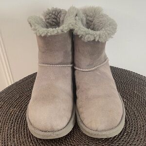 UGG Gray Shearling Ankle Boots
